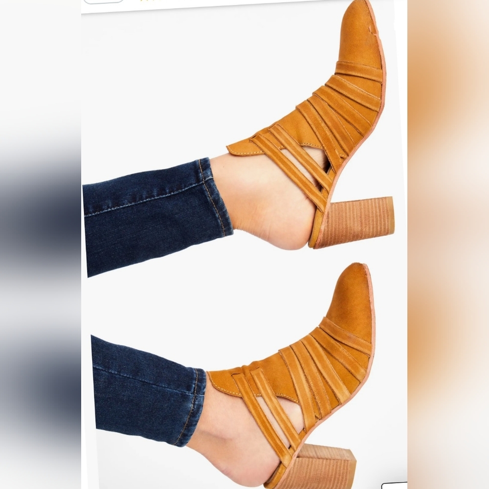 Free People Tan Mules